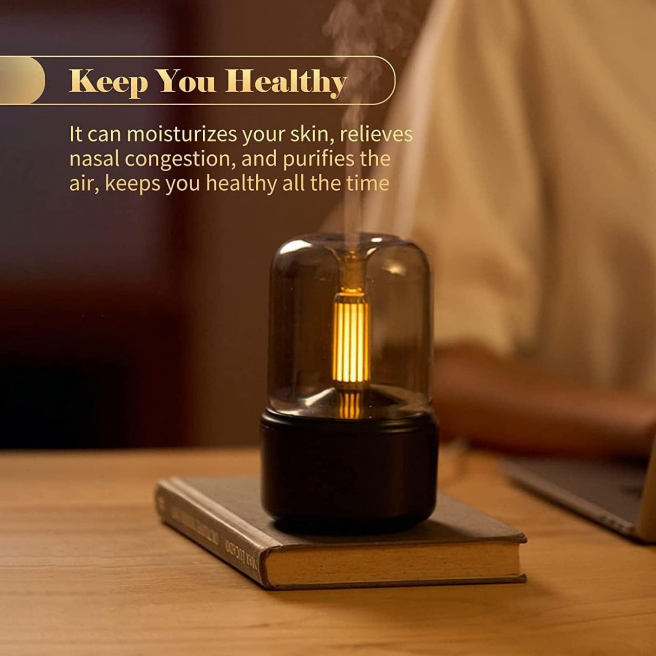 Candlelight Humidifier β 2-in-1 Aroma Diffuser & Cool Mist Maker