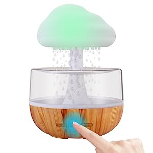 Rain Cloud Humidifier | Soothing Cloud Rain Diffuser | Mist + Mood Nightlight