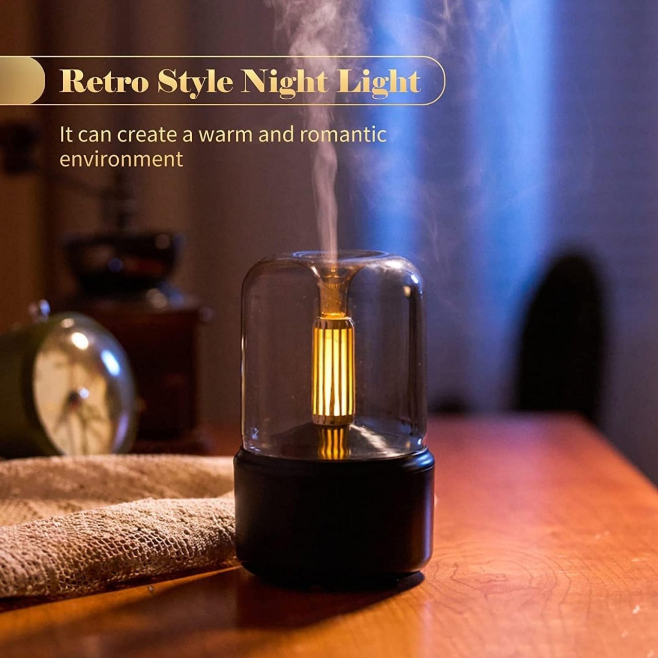 Candlelight Humidifier – 2-in-1 Aroma Diffuser & Cool Mist Maker
