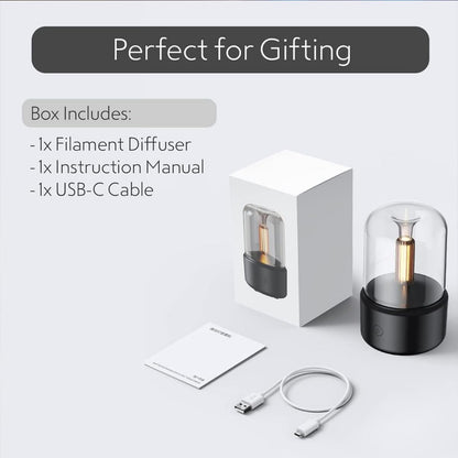 Candlelight Humidifier – 2-in-1 Aroma Diffuser & Cool Mist Maker