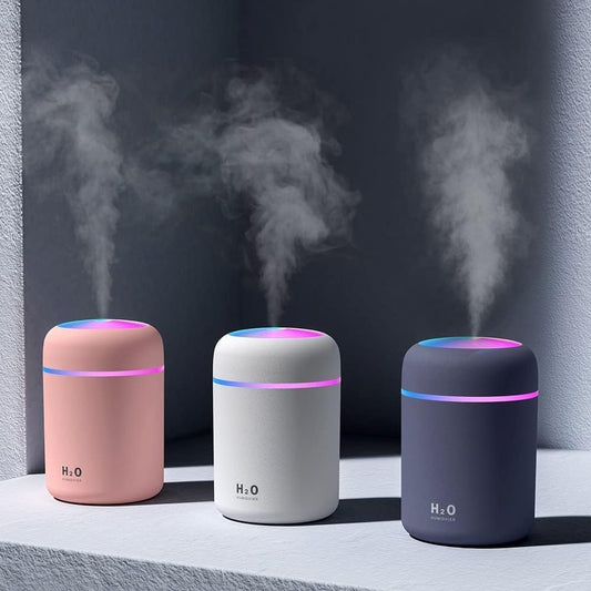 H2O Humidifier Aroma Diffuser – Compact Mist Maker with LED Mood Light