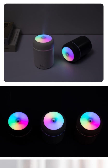 H2O Humidifier Aroma Diffuser – Compact Mist Maker with LED Mood Light