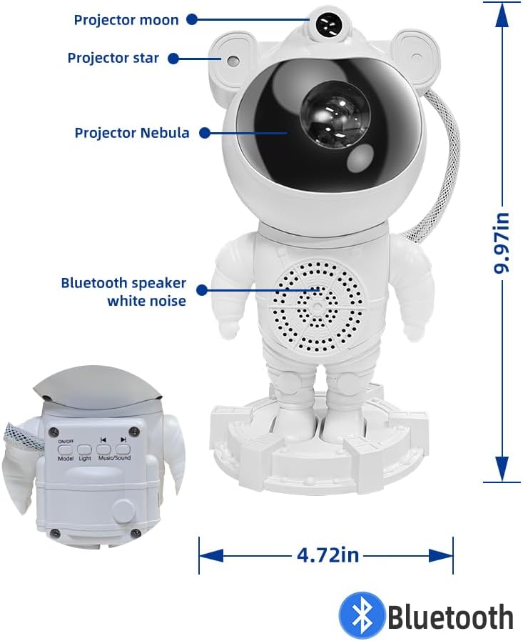 Astronaut Galaxy Projector | 360° Starry Sky Night Light | Nebula Space Lamp