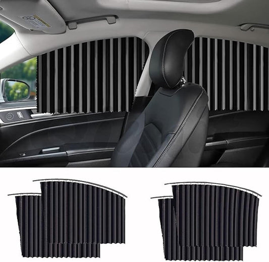 Magnetic Car Curtains – 4pc Sunshade Set for Ultimate Privacy & Heat Protection