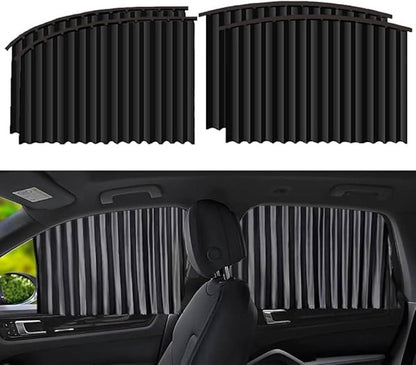 Magnetic Car Curtains – 4pc Sunshade Set for Ultimate Privacy & Heat Protection