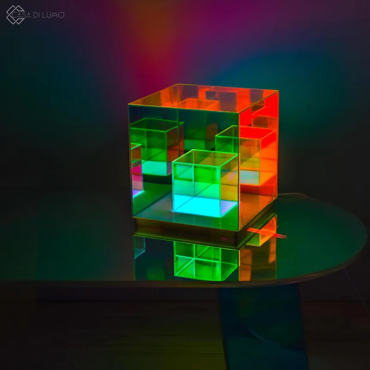 3D Infinity Cube Lamp – RGB LED Table Light with Endless Mirror Illusion