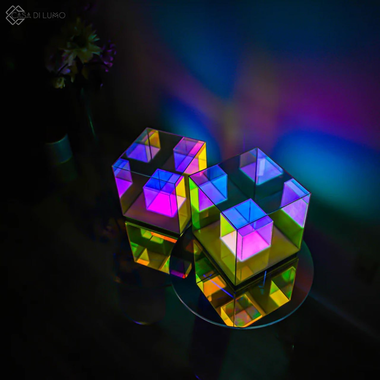 3D Infinity Cube Lamp – RGB LED Table Light with Endless Mirror Illusion