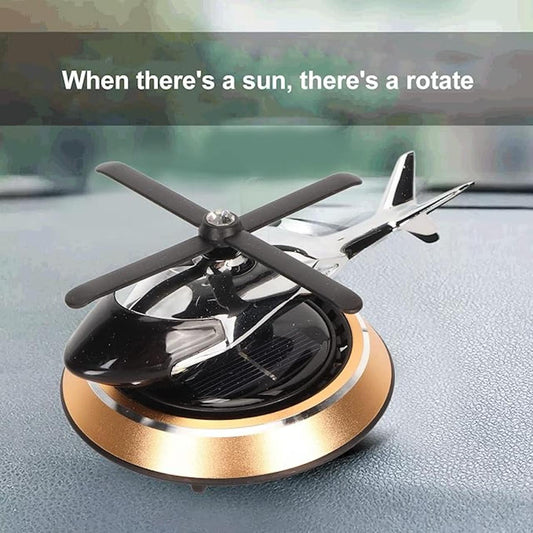 Solar Car Helicopter – Rotating Dashboard Air Freshener with Perfume