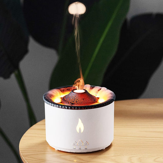 Volcano Flame Diffuser – Ultrasonic Aroma Humidifier with Remote & Timer
